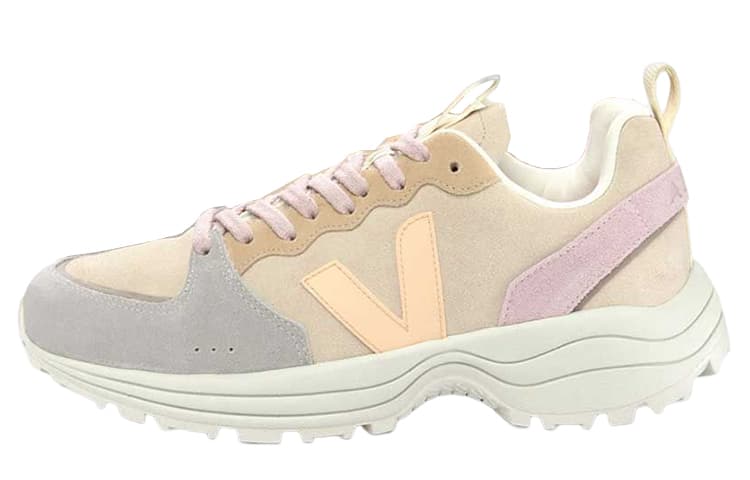 VEJA Venturi Suede Lace Up Sneakers 'Beige Grey Pink' Women's