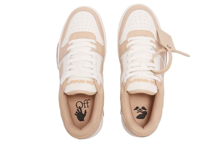OFF WHITE Out Of Office Low Top Sneaker 'Tan White' Women's 5