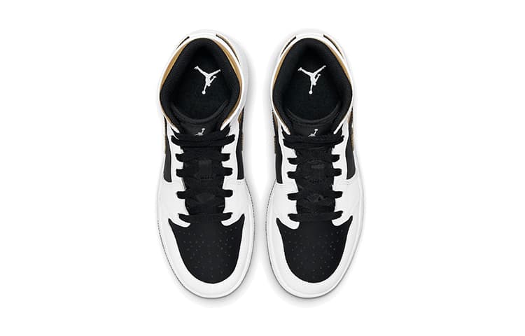 Jordan 1 Mid White Gold Black GS 3
