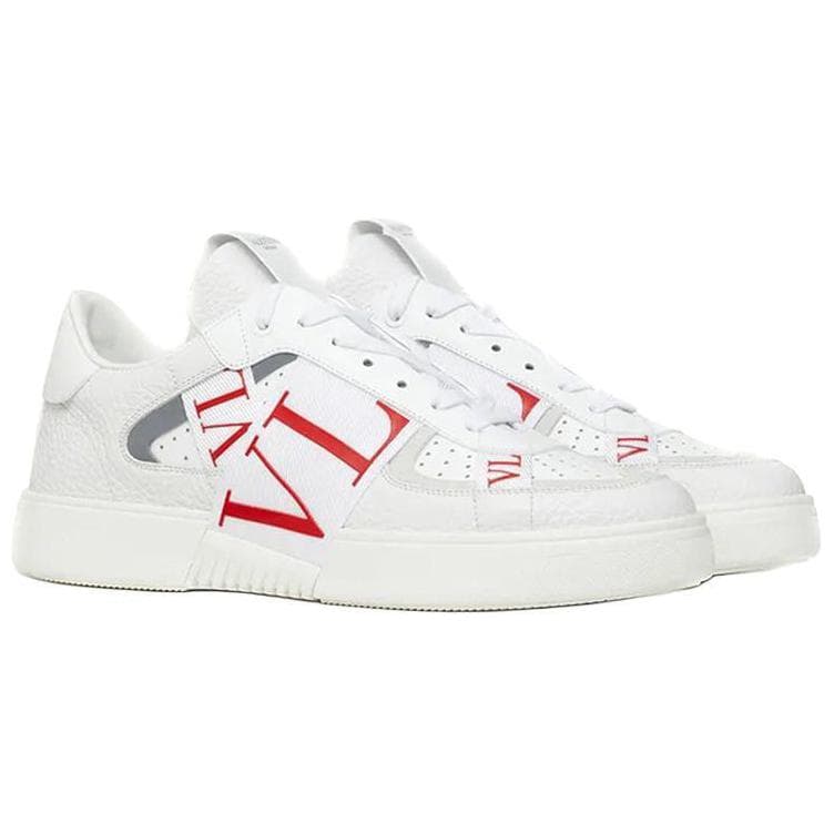 Valentino VL7N Low Top Stylish Skateboarding Shoes Men's White Red 6
