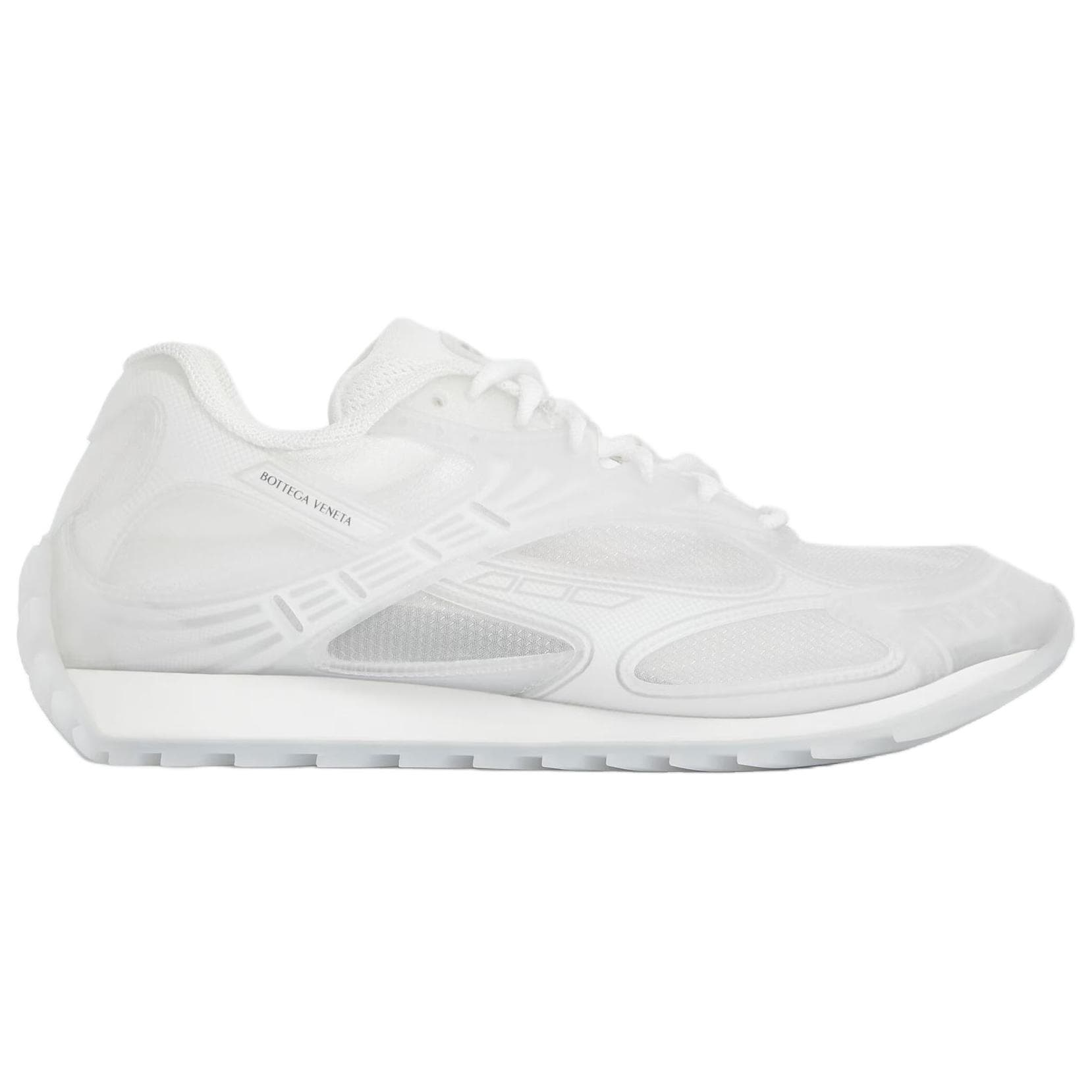 Bottega Veneta Orbit Fabric Round Toe Lace-Up Low-Top Casual Shoes Unisex White