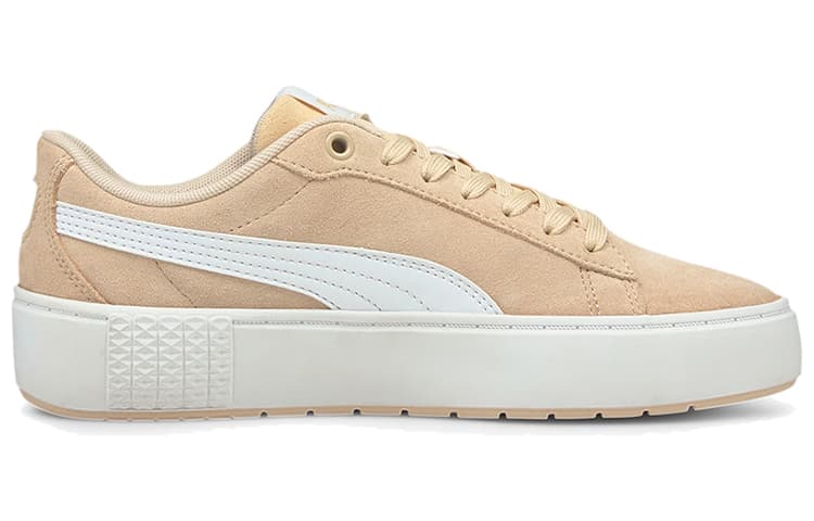 PUMA Smash Platform V2 Suede 'Khaki White' Women's 4