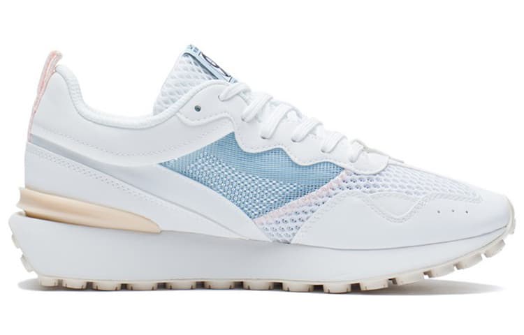 LINING Fangyuan Classic Casual Shoes Women's Low-Top Ecru/Standard White/Light Belly Blue 4