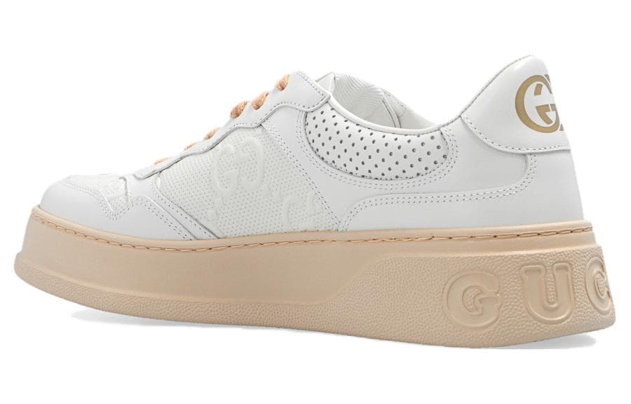 GUCCI Women's Gg Embossed Sneaker 'White Beige' Women's 5
