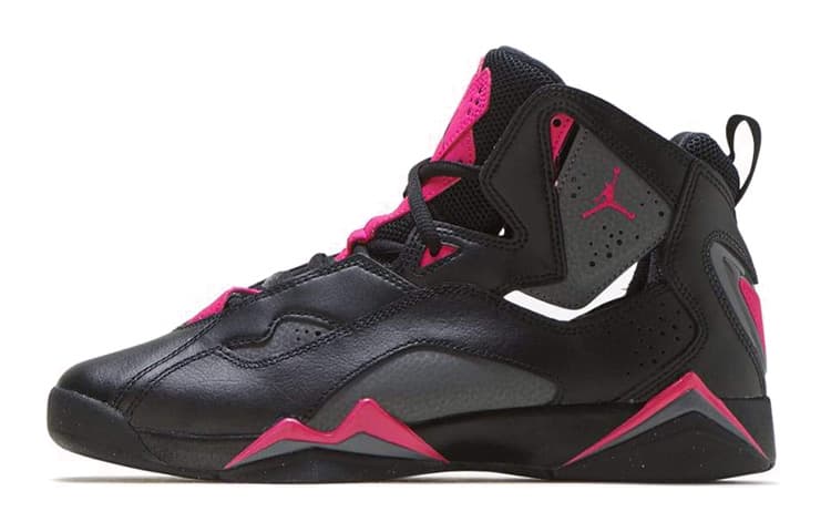Jordan True Flight Black Dark Grey Deadly Pink GS 2