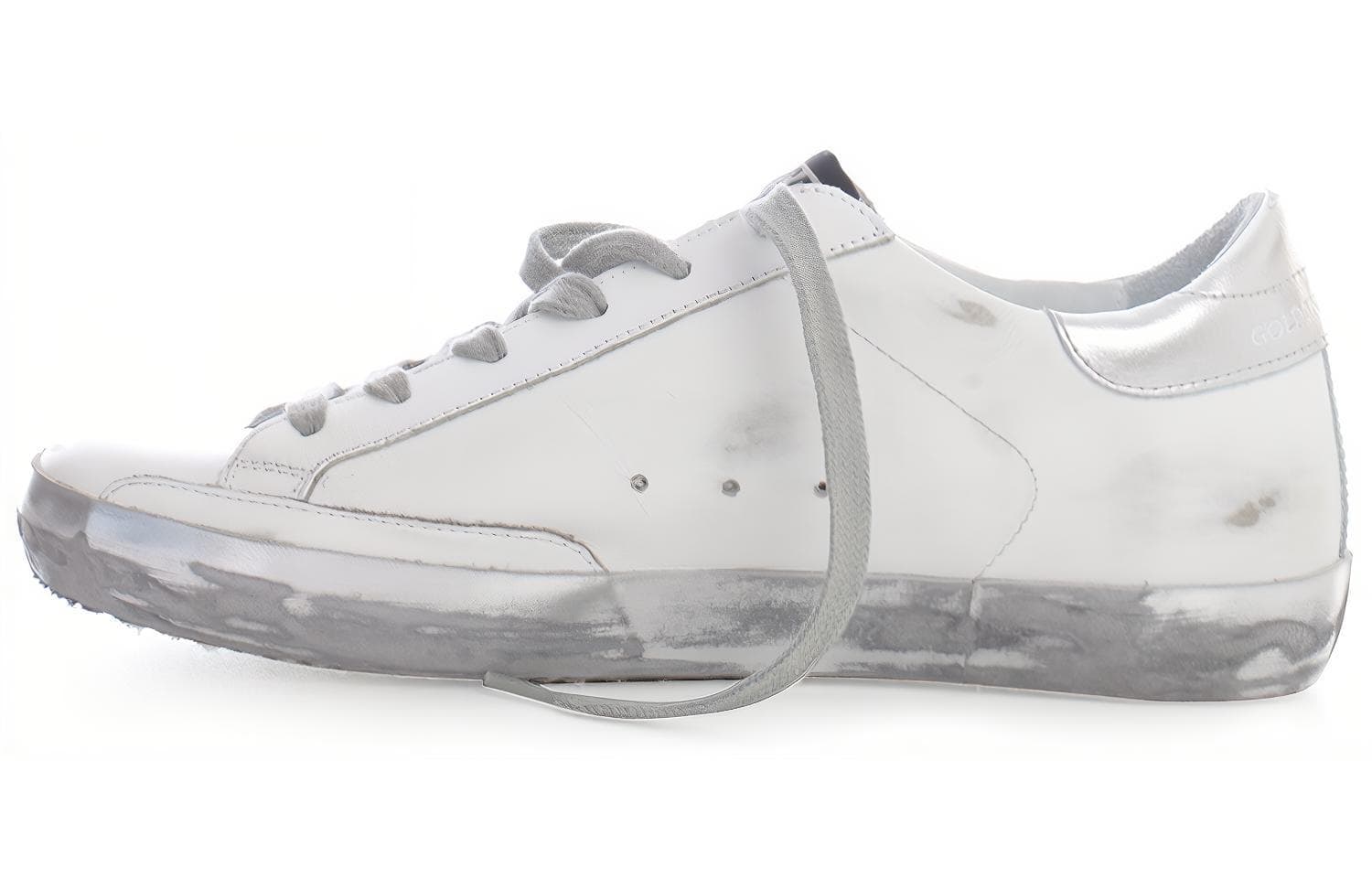 Golden Goose Super Star White Silver Sparkle Women's
