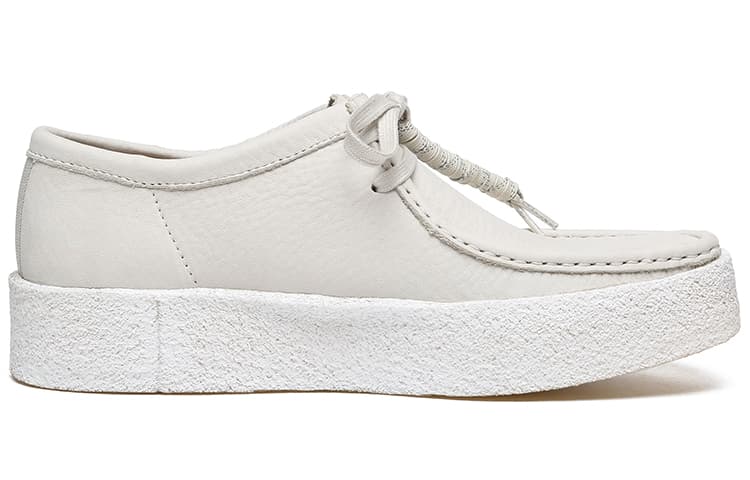 clarks Wallabee Cup White Nubuck Women's 4