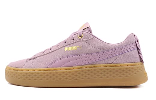 PUMA Smash Platform Frill Sneaker Low Damen Lila Braun Women's 2
