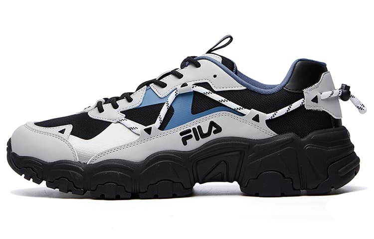 FILA Fluid Low Tops Black Gray Blue 2