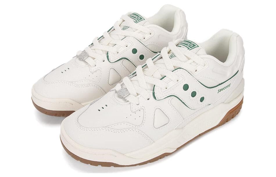 Saucony Cross 90 Coverage Wear-Resistant Low-Top Skateboard Shoes Unisex Ecru 3