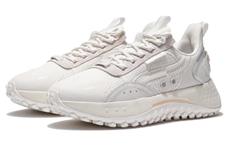 LiNing CF Cushioning Anti-Slip And Wear-Resistant Low-Top Casual Shoes Women's Mist White 6