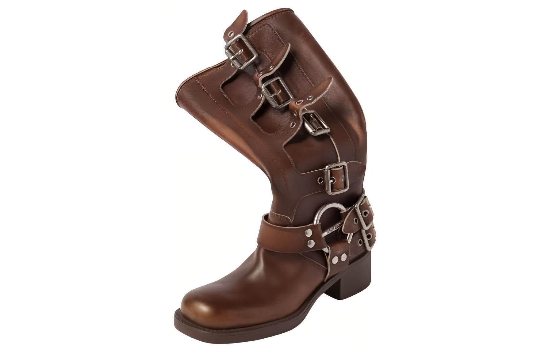 MIU MIU Buckle-detail Leather Boots 6