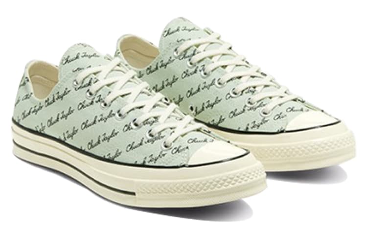 Chuck 70 Converse Low 'Scripted Signature Print Green Oxide' 6