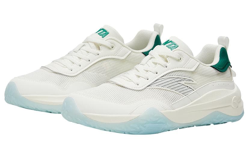 Anta Anti-Slip Wear-Resistant Low-Top Sports Casual Shoes Men's White Green 5