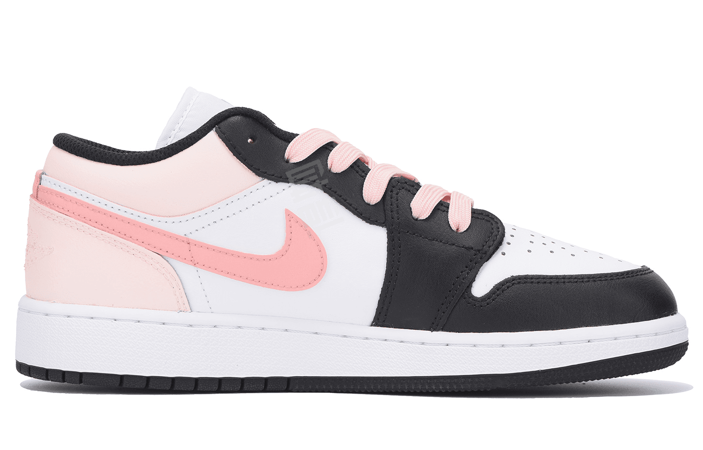 [Custom Sneakers] Jordan Air Jordan 1 Comfortable Versatile Wear-Resistant Low-Cut Retro Basketball Shoes Women's Black Pink 3
