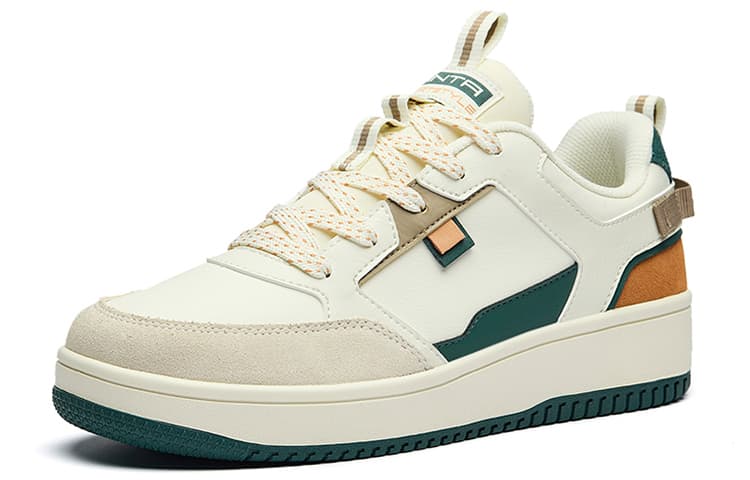 Anta Life Collection Anti-Slip Wear-Resistant Low-Top Skateboard Shoes White Green 4