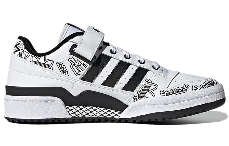 Adidas Originals Forum 84 Low Bold Graphics White Black 3
