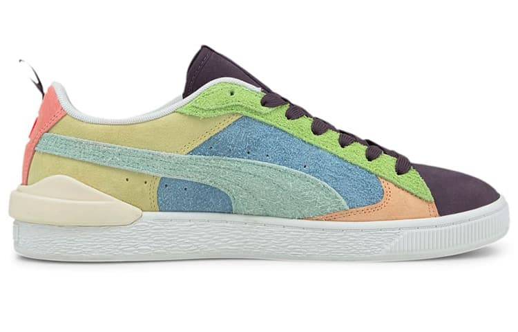 PUMA Suede Bloc Wtformstrip Leisure Board Shoes Purple/Blue/Green 3