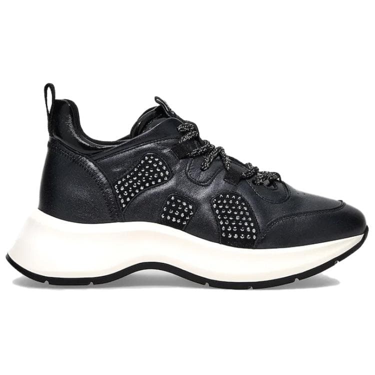 HOGAN H585 Cushioned Anti-Slip And Wear-Resistant Lightweight Low-Top Casual Shoes Women's Black 3