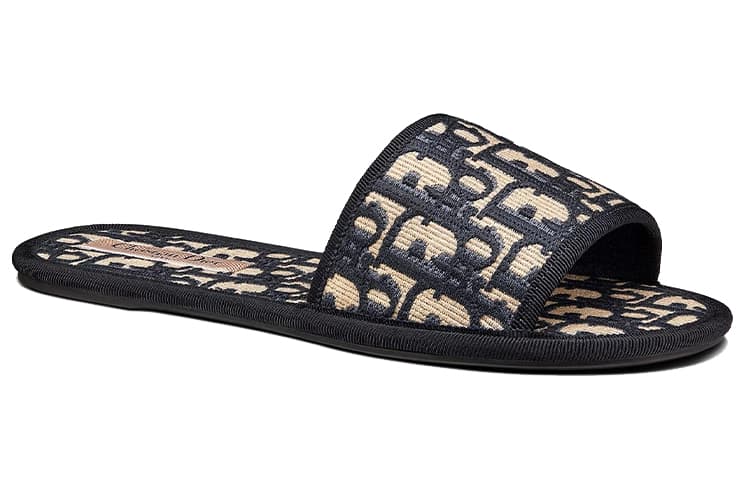 DIOR Chez Moi Sandals Deep Blue Women's 3