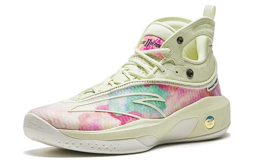 Anta KT8 KT 8 Four Fruits Soup Anti-Slip Wear-Resistant High-Top Basketball Shoes Men's Green Red 6