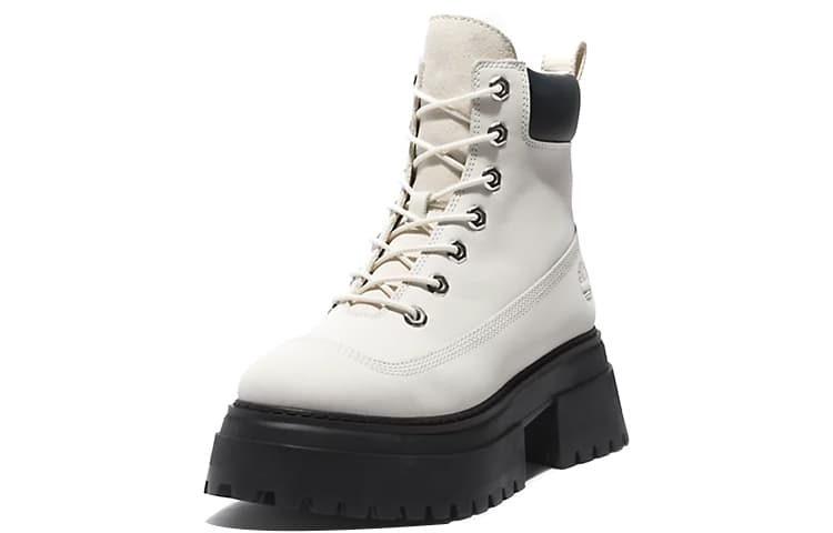 Timberland Addis Ababa Sky 6 Inch Lace-Up Short Outdoor Boots Women's White Black 5