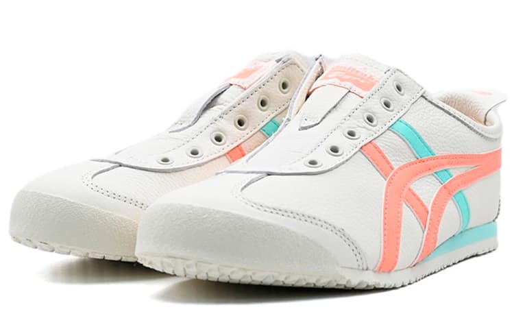 Onitsuka Tiger Mexico 66 Slip-on Shoes White Aqua Orange 6