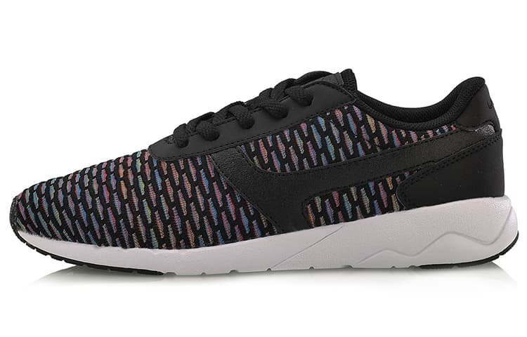 LiNing Unisex Heather Fabric Synthetic Leather Comfortable Versatile Cushioning Anti-Slip Wear-Resistant Breathable Lightweight Low-Top Casual Shoes