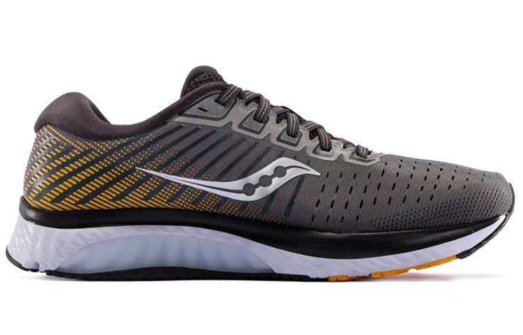 Saucony Guide 13 Non-slip Lightweight Low-Top Running Shoes Men's Gray Yellow 4