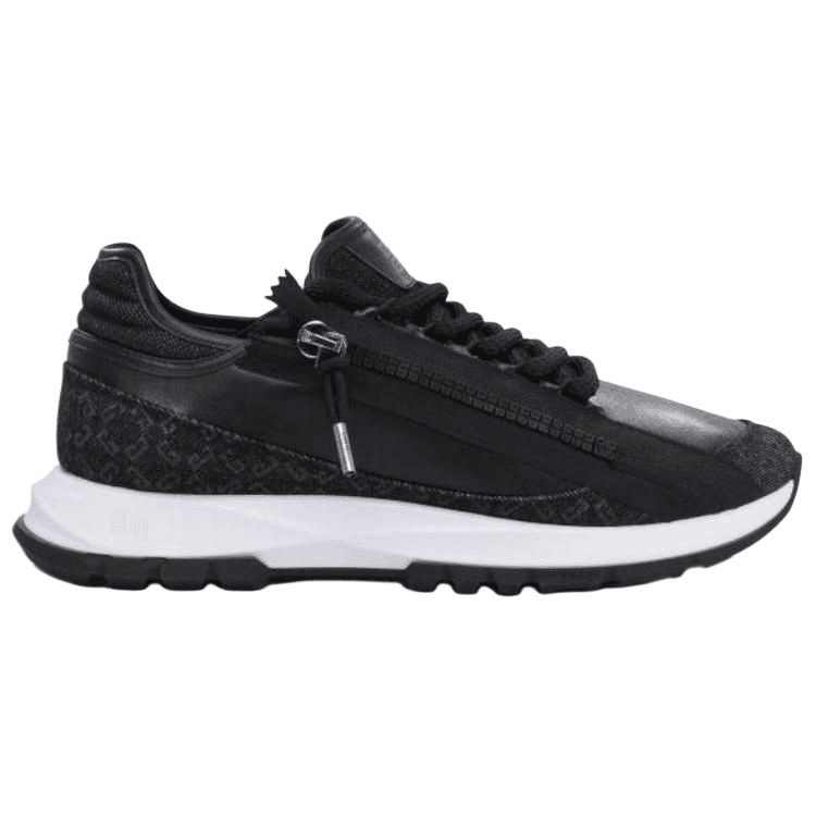 Givenchy Spectre Denim Synthetic Leather Round-Toe Lace-Up Low-Top Casual Shoes Men's Black 4
