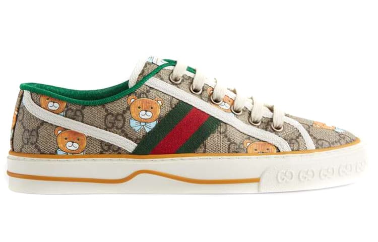 Kai x GUCCI Tennis 1977 Low Top Stylish Skateboarding Shoes Women's Brown 4