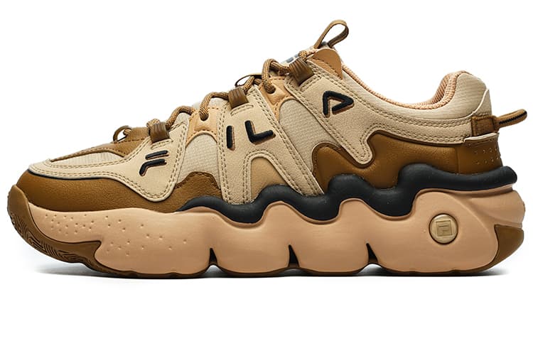 FILA Panini Vintage Basketball Shoes Men Low-Top Creamy Milk/Copper Brown 2