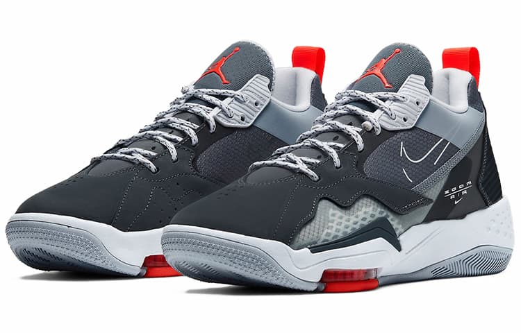 JORDAN Zoom 92 Dark Smoke Grey Gym Red 6