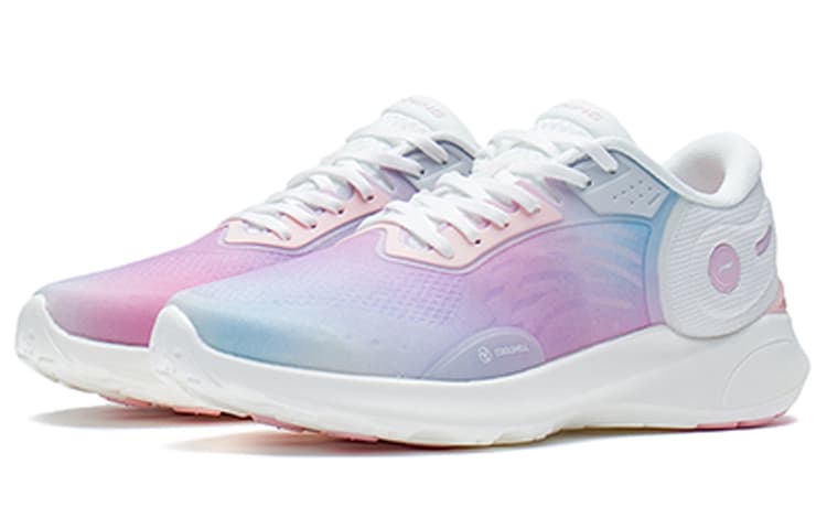 LINING Elegance Series Casual Shoes Women's Low-Top Mist White/Rose Pink/Blue 5