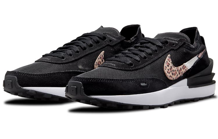Nike Waffle One "Black Leopard" Slip-Resistant Wear-Resistant Low-Top Casual Shoes Black 6