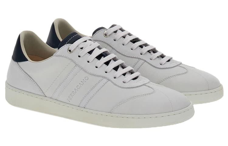 FERRAGAMO Logo-debossed Leather Sneakers 6