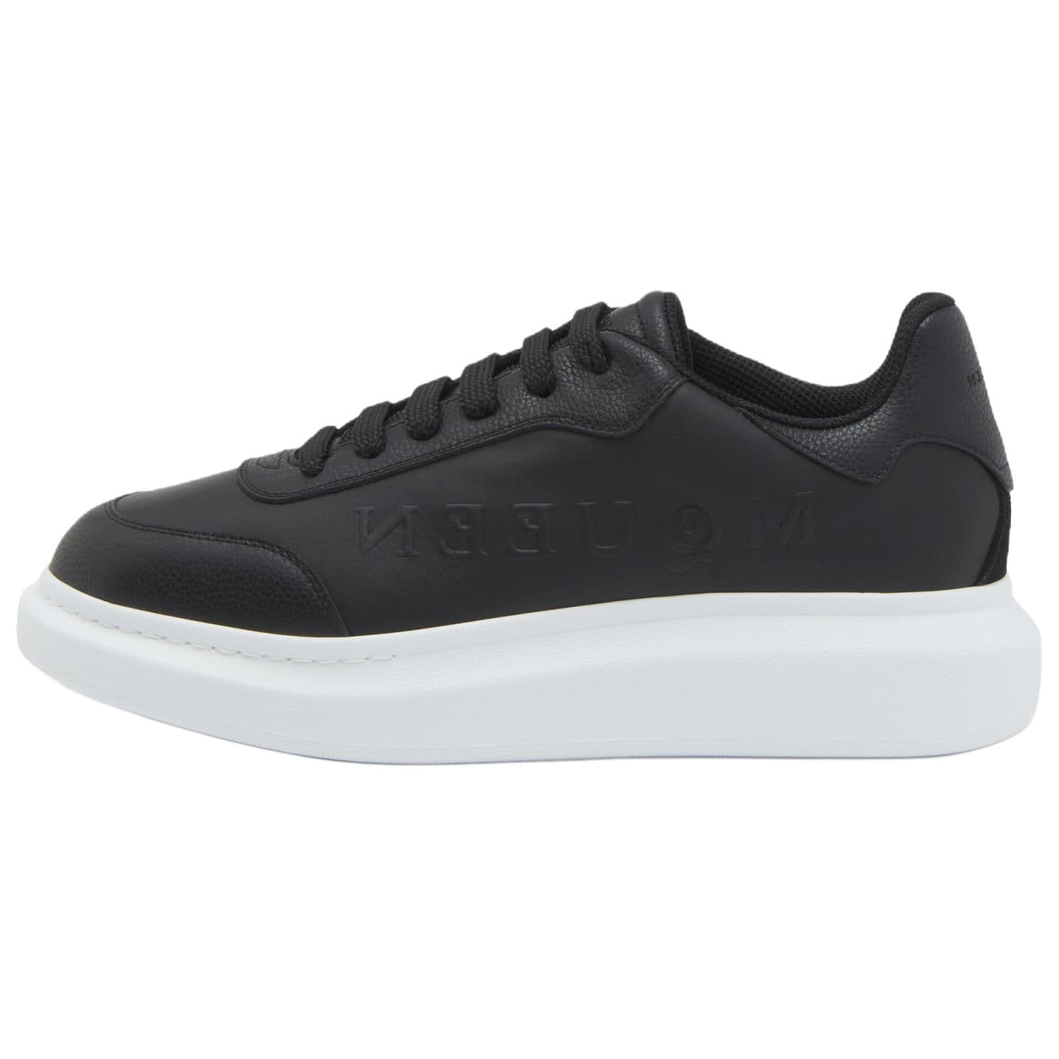 Alexander McQueen Leather Platform Round Toe Low-Top Casual Lifestyle Shoes Men's Black 2