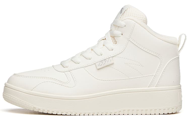 Anta Life Collection Warm Anti Slip And Wear Resistant High Top Skateboard Shoes Women's White