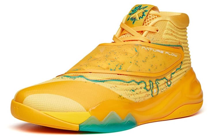 Anta Thompson KT6 Collection Citrus Bomb Cushioning Anti-Slip And Wear-Resistant High-Top Basketball Shoes Lemon 3