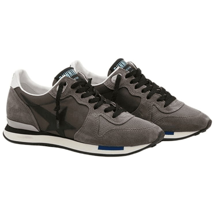 Golden Goose PU Polyester Calfskin Round Toe Lace-Up Low-Top Casual Shoes Women's Gray 6