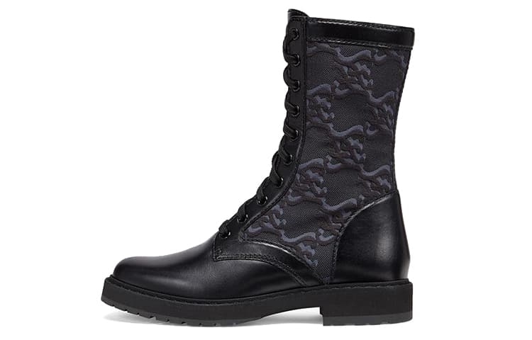 FENDI Women's Leather Biker Boot 'Black' 2