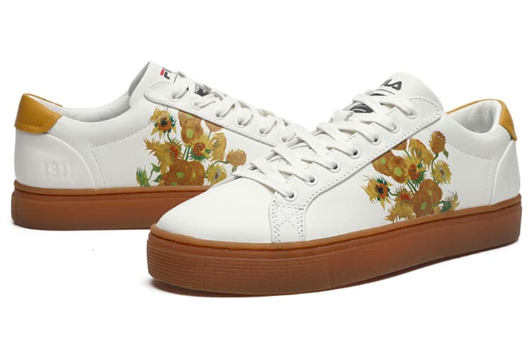 FILA Low Top Sneakers White/Coffee Women's 3
