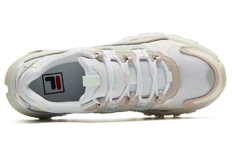 FILA TREK Anti-Slip Wear-Resistant Low-Top Chunky Sneakers Women's Beige White Pink 6