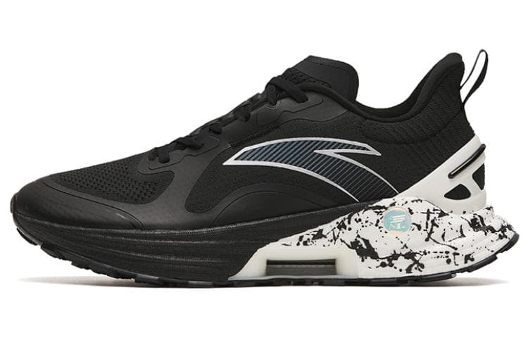 Anta Gen 3.0 Cushioning Anti-Slip And Wear-Resistant Rebound Low-Top Running Shoes Men's Black White