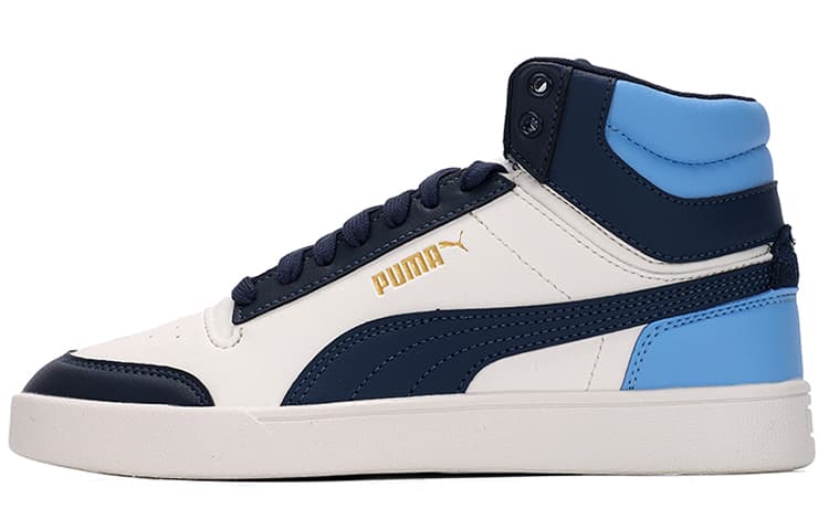 PUMA Shuffle Mid Mid Tops Casual Skateboarding Shoes Unisex Blue White 2