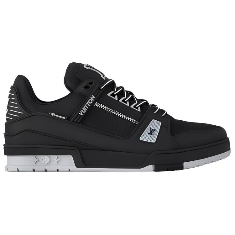 LOUIS VUITTON Trainer Water-Resistant Low-Top Skateboard Shoes Men's Black 3