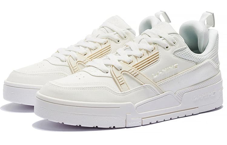 LiNing 001 BTC BTC Non-slip Lightweight Low-Top Skateboard Shoes Men's White 6