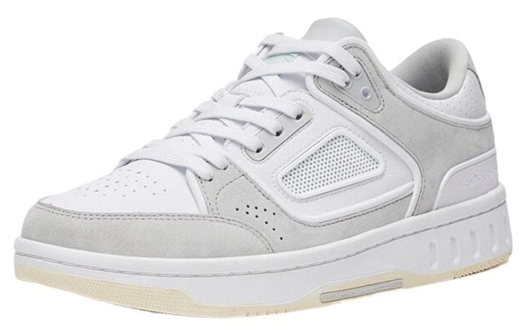 Anta Anta Champion All Weather Series Slip-Resistant Cushioning Low-Top Skateboard Shoes Men's White Gray 4