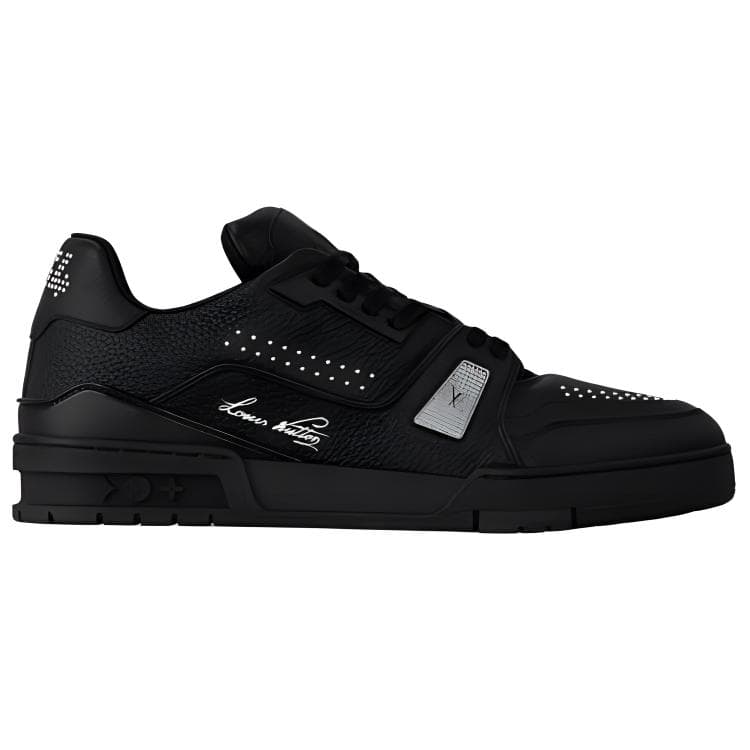 LOUIS VUITTON Trainer Skateboard Shoes Men Low-Top Black 4