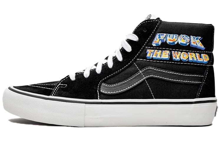 Vans Sk8 Hi Supreme Fuck The World Black 2